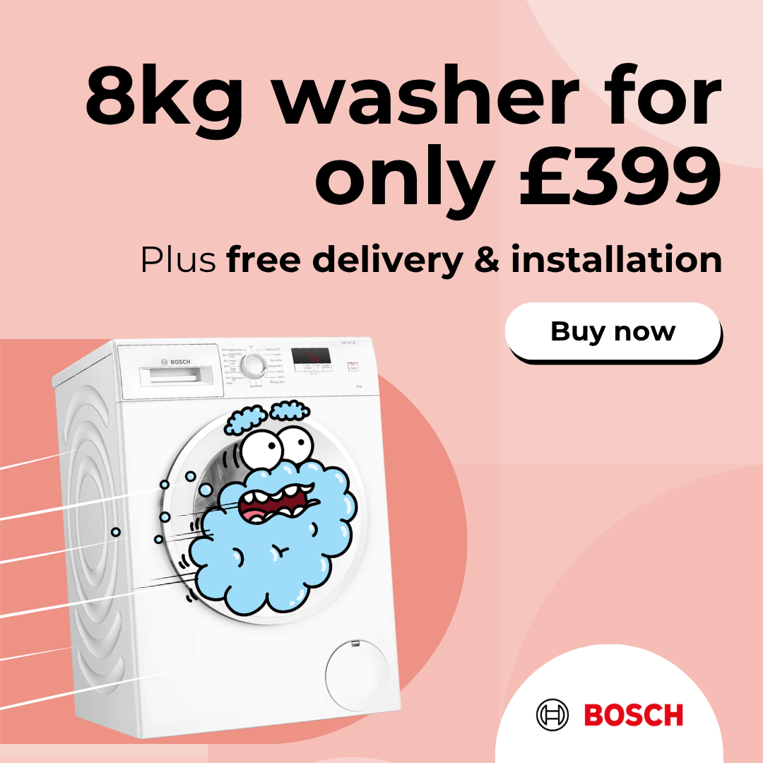 8kg washer for only £399 plus free delivery & installation